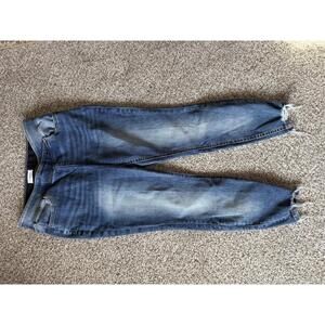 Maurices M Jeans Women's Distressed Frayed Skinny High Rise Jeans Size M Short